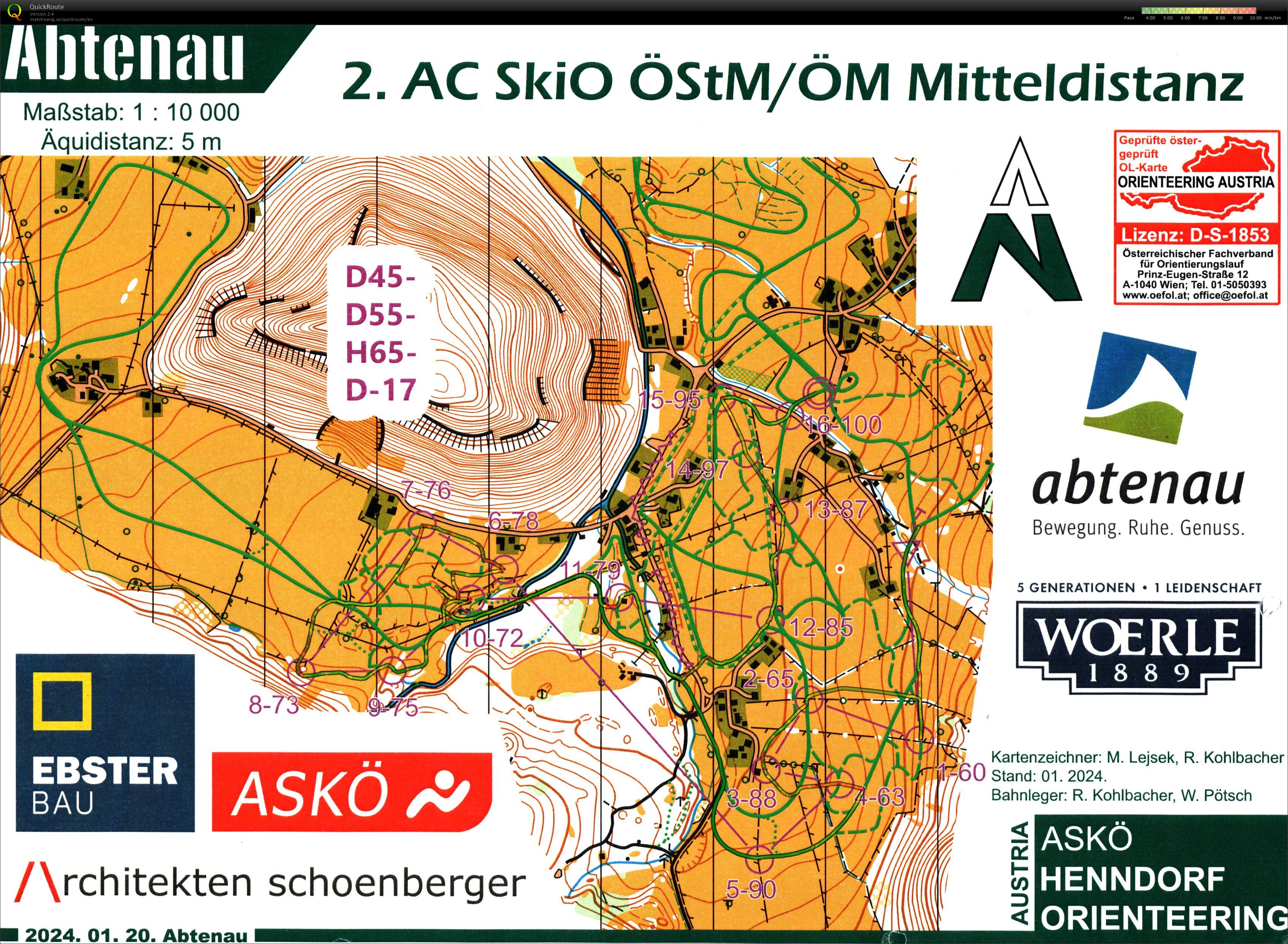 ÖM Mitteldistanz, 2. Ski-O Austria Cup (2024-01-20)