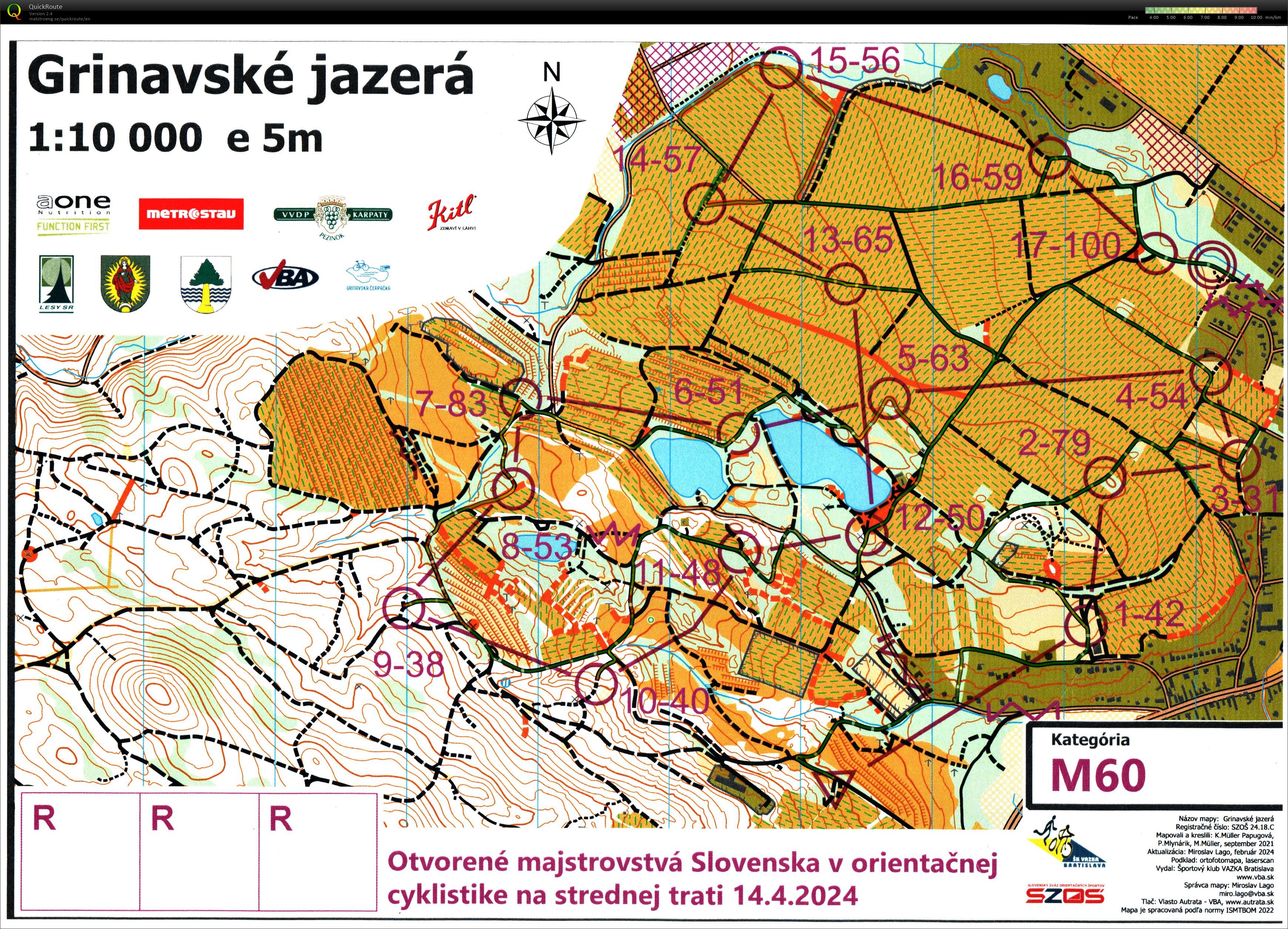 Slovak MTBO Championships - Middle (2024-04-14)