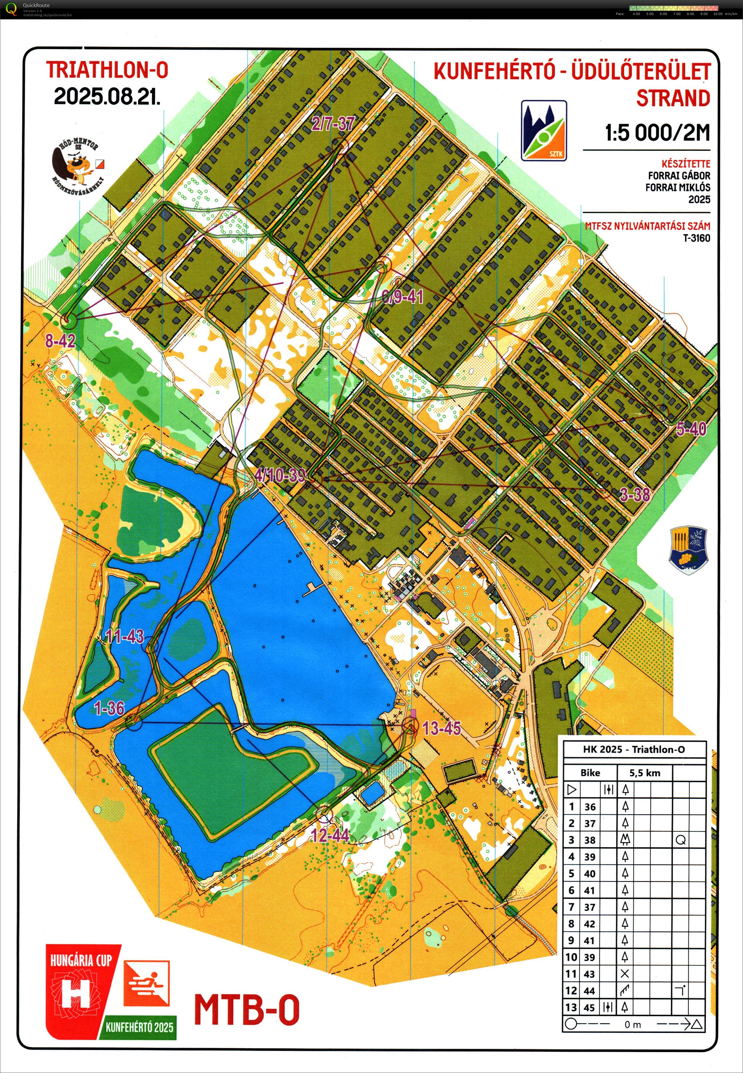 Hungária Kupa Tájékozódási triatlon - kerékpár (21/08/2025)