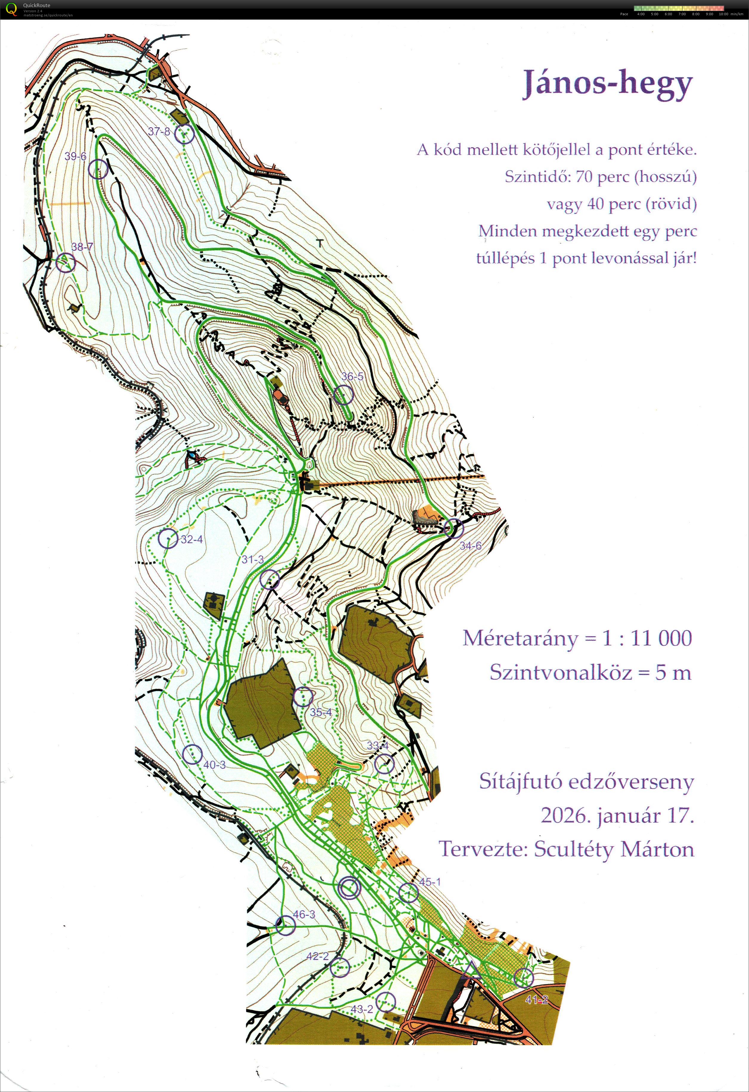 (Sí)tájfutó pontbegyűjtő edzőverseny (2026-01-17)