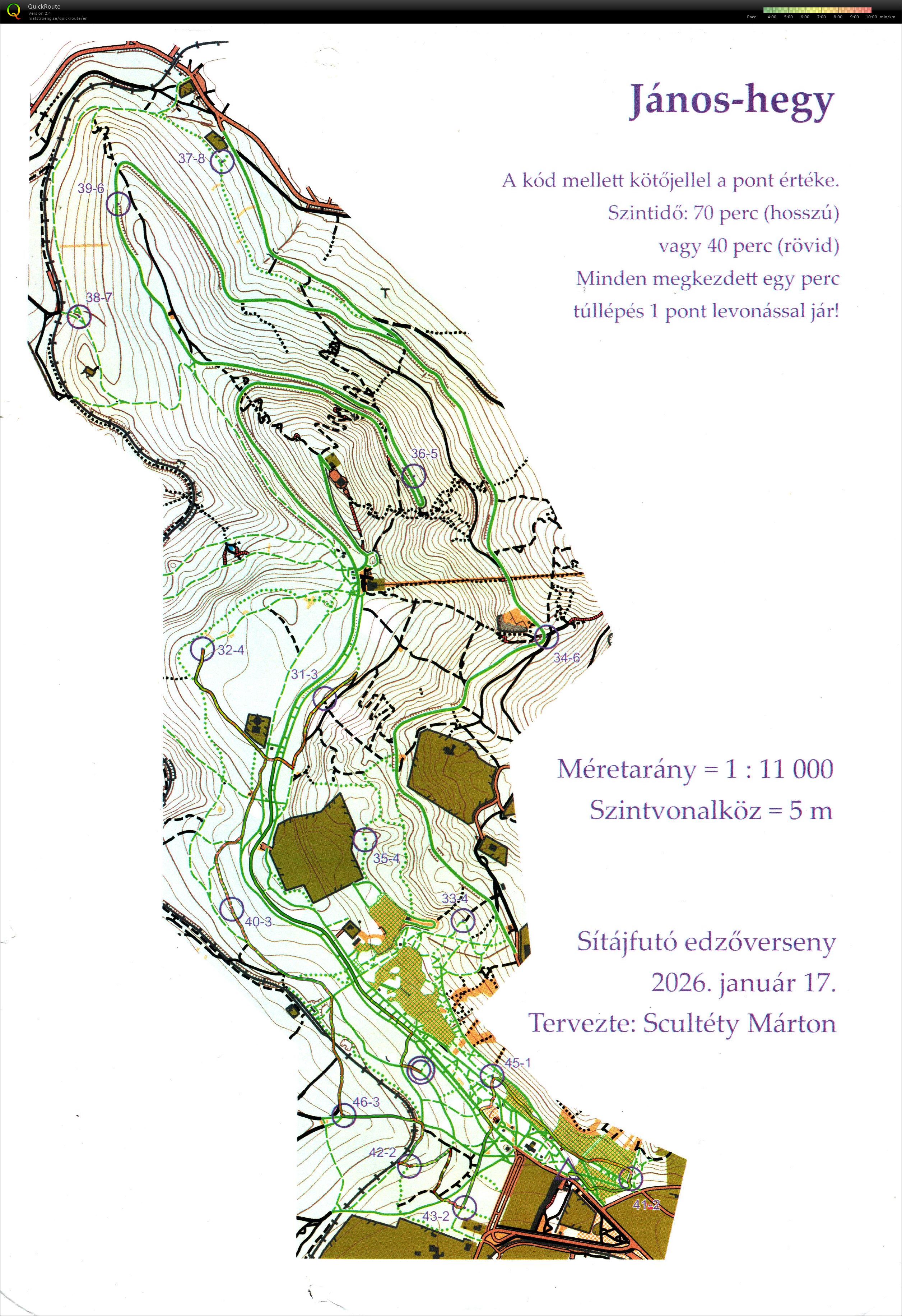 (Sí)tájfutó pontbegyűjtő edzőverseny (2026-01-17)