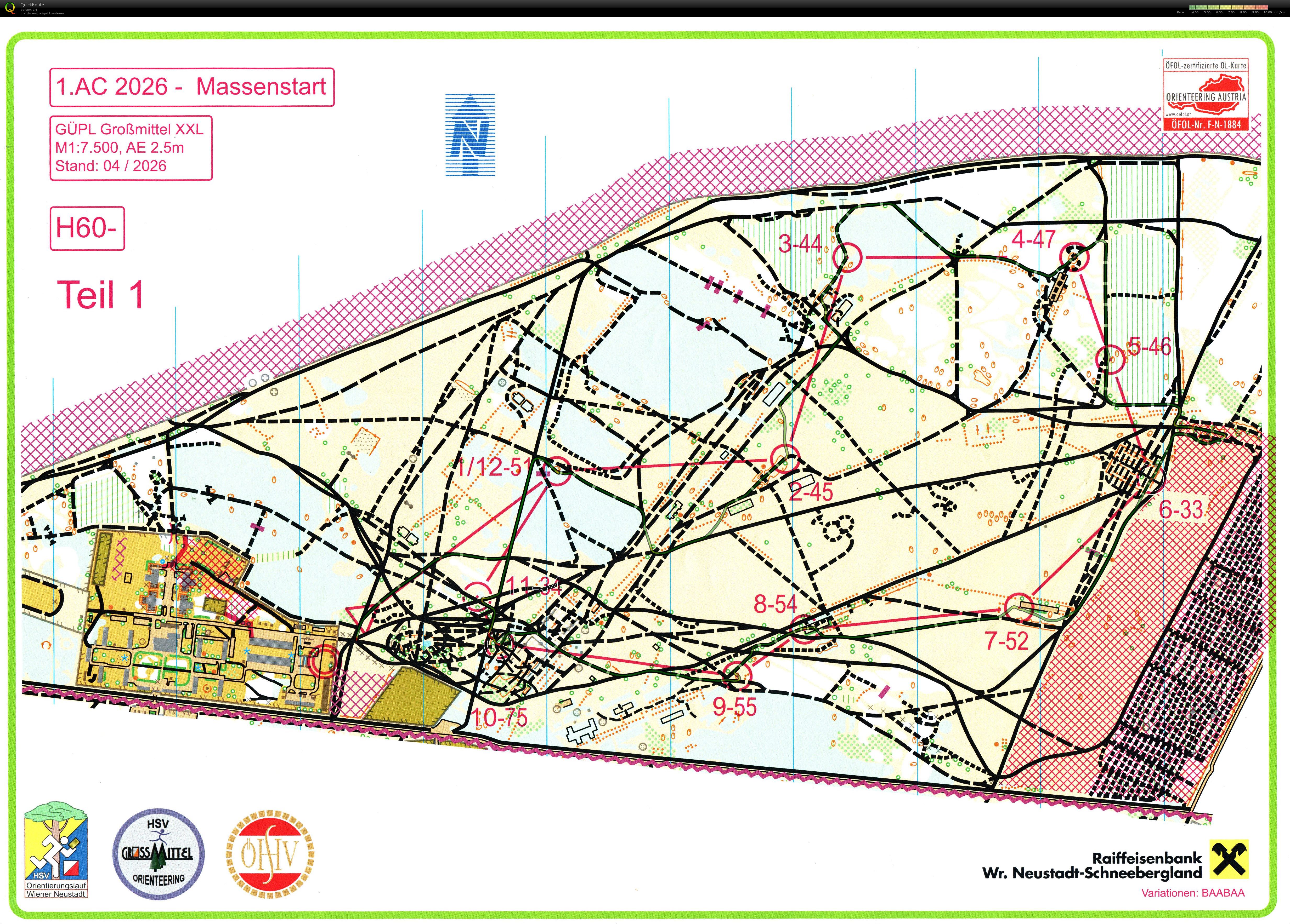 ÖM Massenstart, 1. MTBO Austria Cup (2026-04-18)