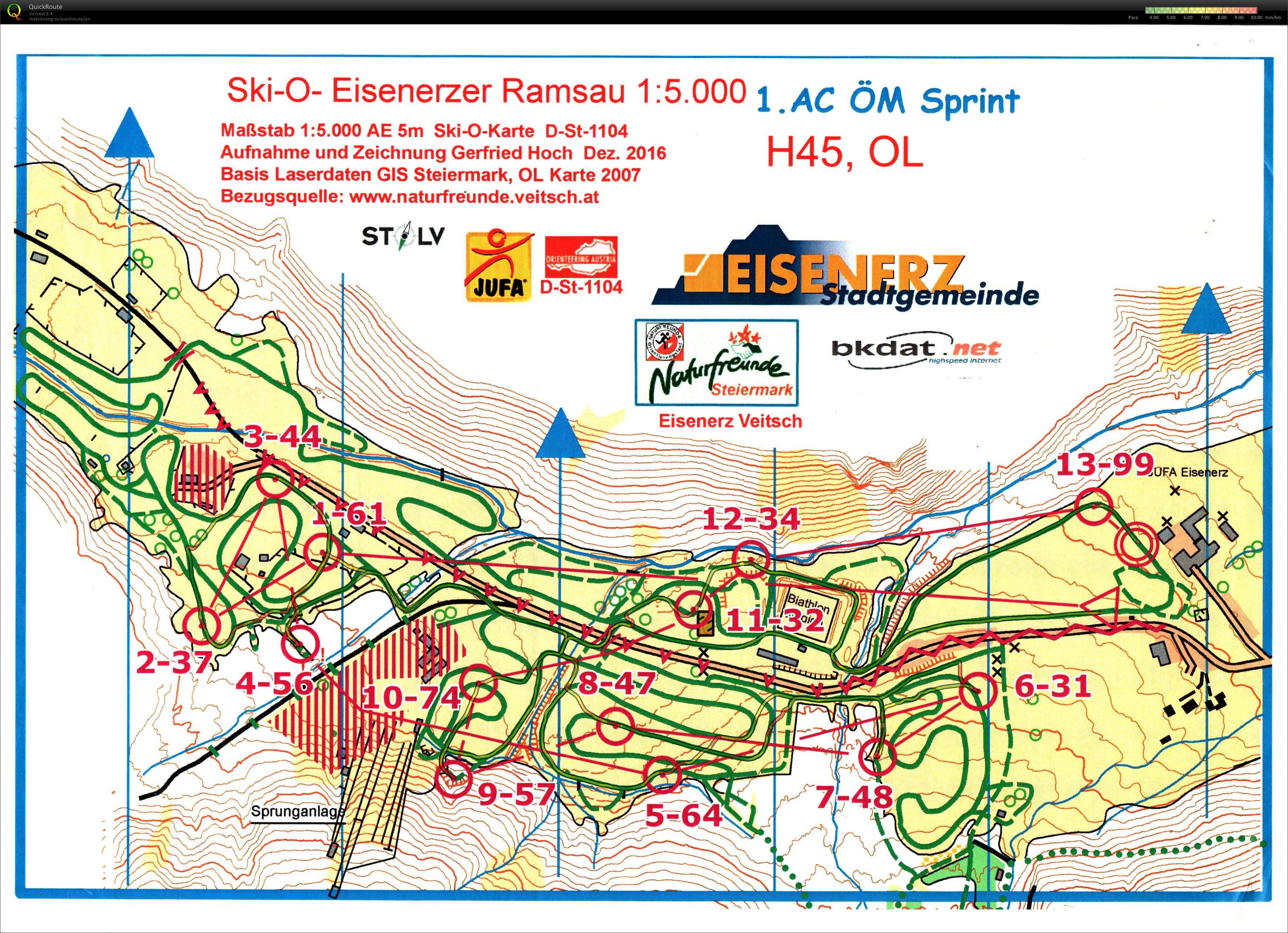 ÖM Sprint, 1. Ski-O Austria Cup (17/12/2016)